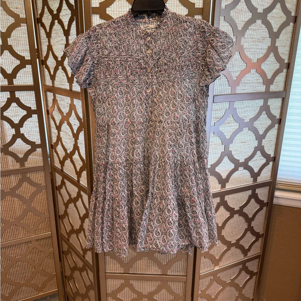 Isabel Marant Étoile Floral Shift Dress in Cream 100% cotton